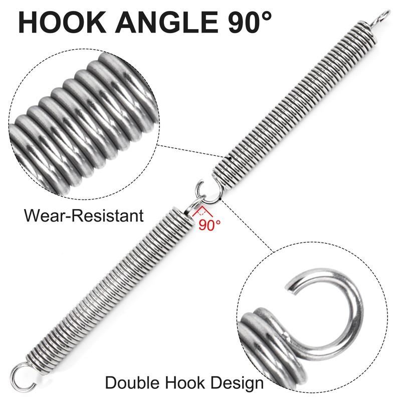 GUNGY Tension Springs with Hooks Stainless Steel Tension Spring Tension