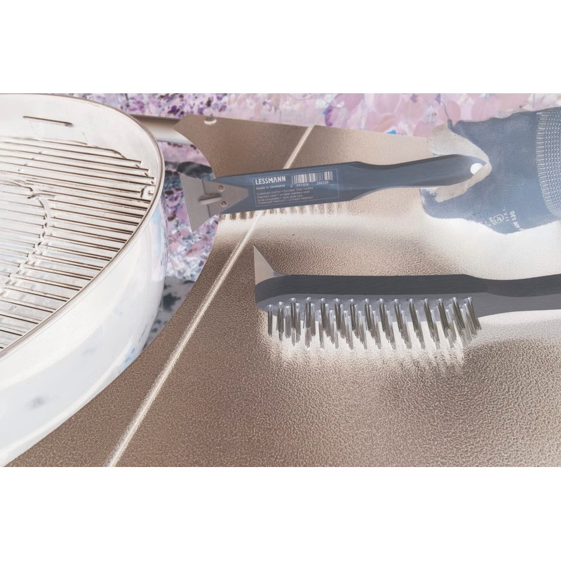 Lessmann Hand Brush (4 Rows, Nylon, Black, Resistant to Many