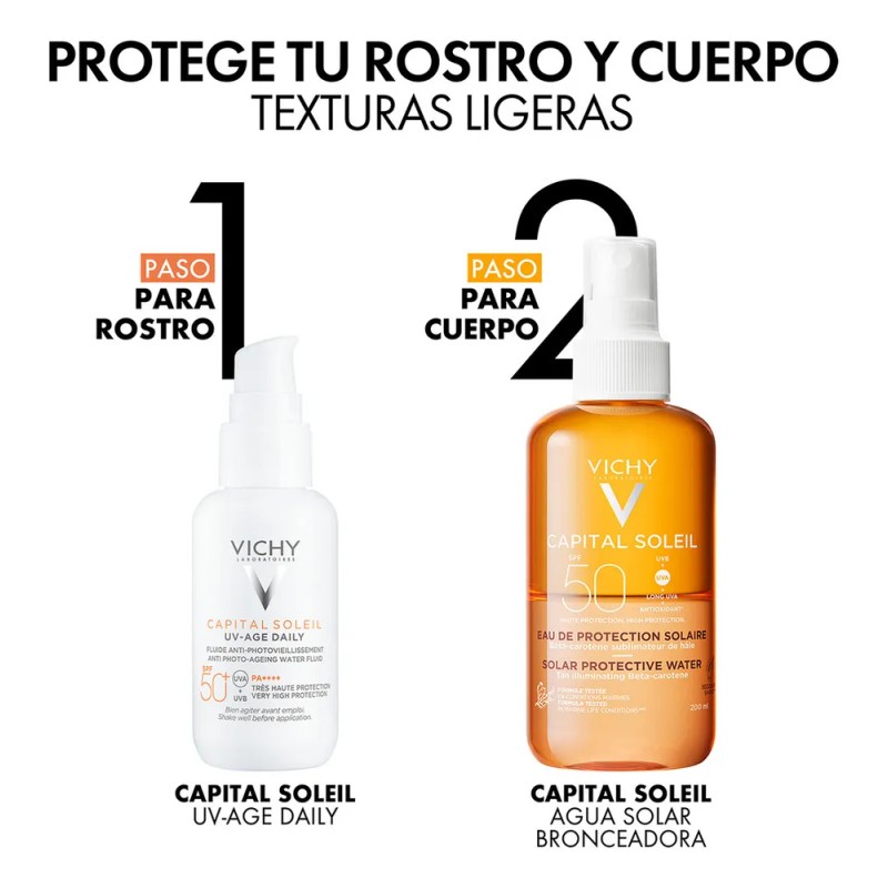 Vichy Capital Soleil Agua Solar Bronceadora FPS 50+ 200ml