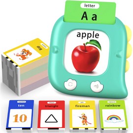 Kidzdo Dinosaur 254 Words Talking Flashcards, Birthday Gifts for 2 3 4 5 6 Years Old Boys and Girls, Educational ABCs LearningToy, Pocket Speech Language Therapy Toys for Autism Kids Ages 1-6, Green