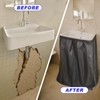 Homakover Sink Curtain, Self Stick Adhesive Waterproof Fabric Under Sink