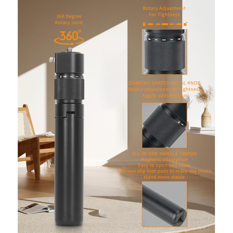 Gugxiom Bullet Time Grip 360 Degree Rotating Handle Multifunctional Folding