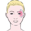 Eulenspiegel 109021 Eye Design Stencil, Butterfly, Template Face Painting, Suitable