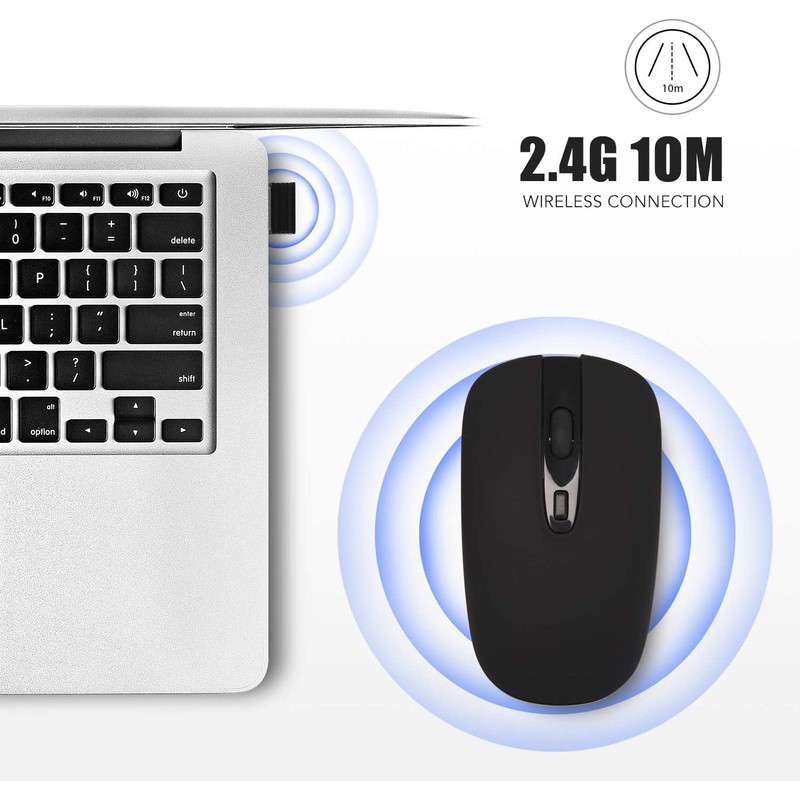 Wireless Mouse, 2.4G Slim Portable Wireless Mouse for Laptop Silent