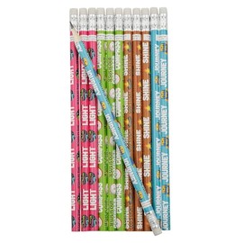 Fun Express 7 1/2" Great North VBS Brightly Colored Wood Pencils - 24 Pieces, Vacation Bible School Supplies
