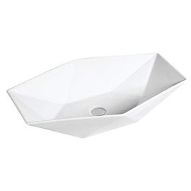 Karran VC-602-WH Valera 25" Vitreous China Vessel Bathroom Sink in White