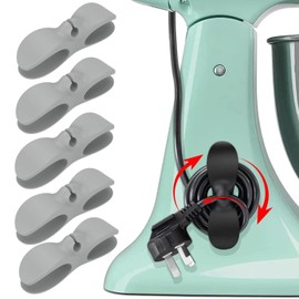 5 Pack Cord Holder Winding Wire Cord Hook Cable Holder Cable Clip Appliance Kitchen Cord Winder Wiring Accessories Storage Cord Clips Wire Organizing Cables Storage Cord Management Cord Hiding