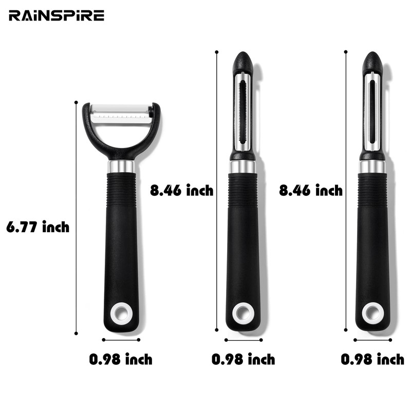 Rainspire 3-Piece Peeler Set, Premium Swivel Vegetable Peeler, Kitchen Gadgets