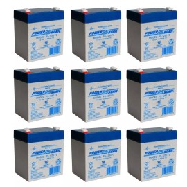 Power-Sonic PS-1250F2 12V 5AH SLA Security Alarm Battery - 9 Pack