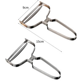 2 Pack Wide Vegetable Peeler Stainless Steel Wide Peeler for Kitchen, Large Vegetable Peeler for Potatoes