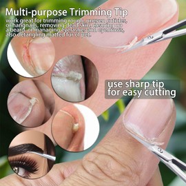 XGIZMOO Cuticle Scissors Fine Curved Blade, Nail Sicssors Pedicure Beauty Grooming Single Piece for Eyebrow, Eyelash, Dry Skin