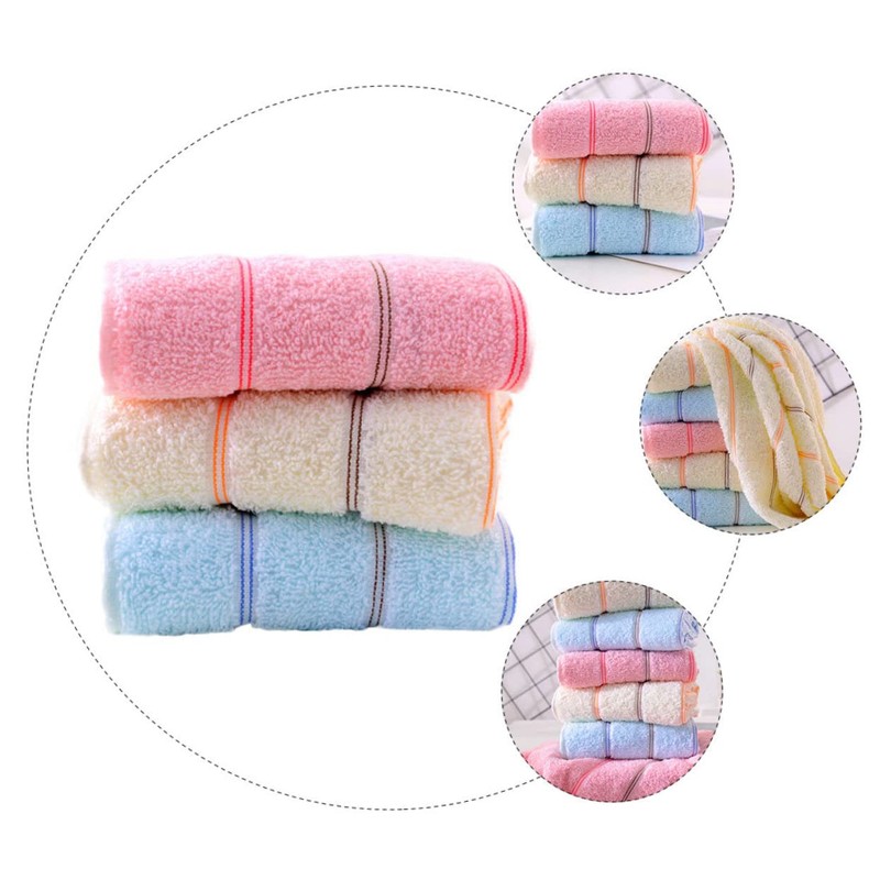 FOMIYES 6pcs Cotton Face Wash Towels Soft Highly Absorbent Cotton