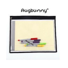 Augbunny Multi-purpose Water Resisitant Clear PVC Organizer Bag Pouch with Zipper Closure 6-pack