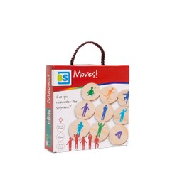 BS Toys Moves spiele - bewegungsspiele für kinder - Ab 4 Jahren - Gehirntraining für kinder - 18 verschiedene Bewegungen - ideal für Kindergeburtstag - mehrfarbig Fliesen