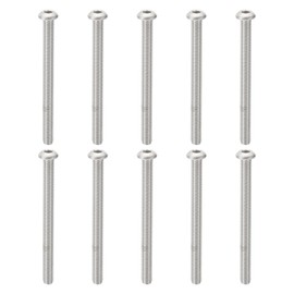 PATIKIL 10pcs M6-1x70mm Button Head Socket Cap Bolts 304 Stainless Steel 18-8 Hex Socket Cap Bolts Allen Hex Drive Full Machine Thread