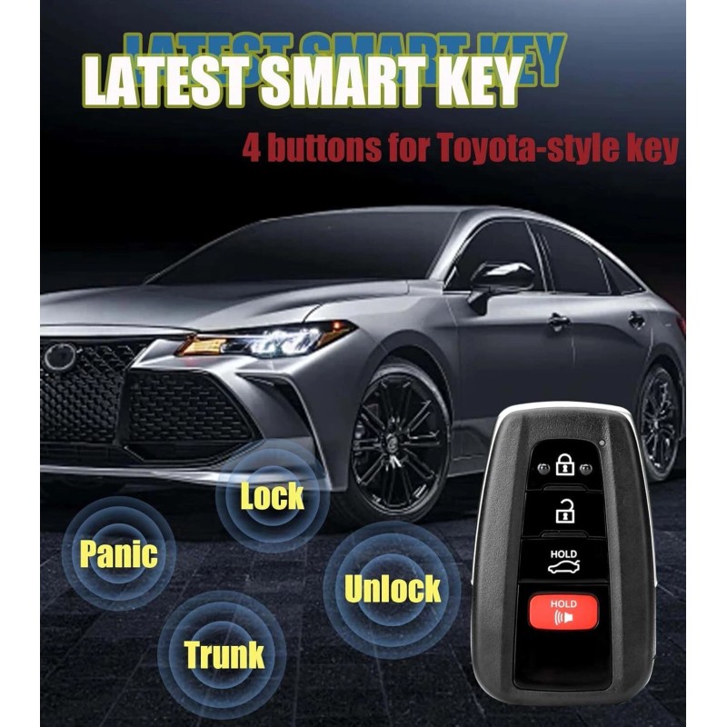 Autel iKey Universal Smart Key Style 8A-chipped 4 Button IKEYTY8A4TP
