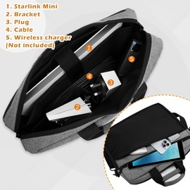 Ultra-Light Case for Starlink Mini – Waterproof, Shockproof Starlink Case Shoulder Star Link Bag with Dual Carry Options | Ideal Starlink Mini Accessories