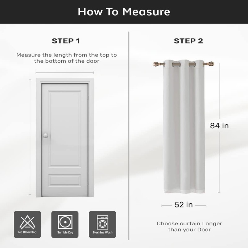 Ved Blackout Door Curtain 52" x 84" (1 Panel) (PURPLE),