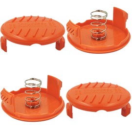UUBOXS RC-100-P Replacement Spool Cap Covers, RC100P AF-100 Weed Eater Cover Compatible with Black Decker GH900 GH600 LST522 LCC140 String Trimmer(4 Caps, 4 Spring)