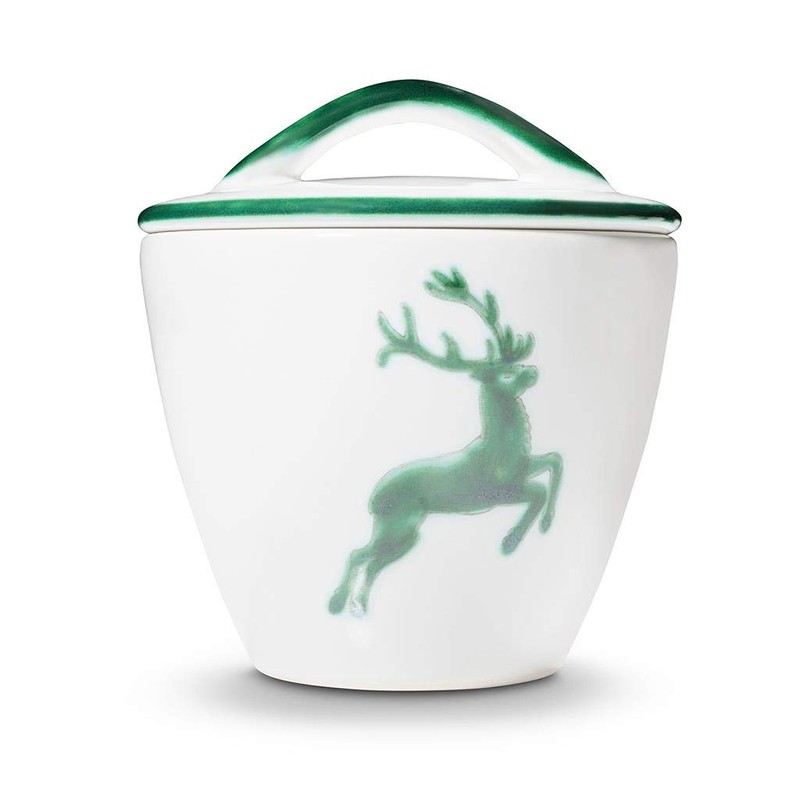 GMUNDNER KERAMIK Sugar Bowl Gourmet Diameter 9 cm Green Deer