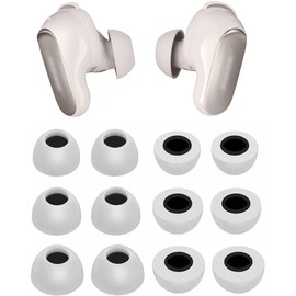 ALXCD Foam Eartips Compatible with Bose QuietComfort Ultra Earbuds, 6 Pairs S M L Sizes Soft Memory Foam Ear Tips, Compatible with Bose QC Ultra Earbuds 6 Pairs Gray