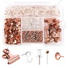 AIMALL 465 PCS Pushpin and Clip Set, Rose Gold Map
