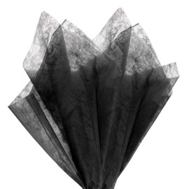 M METERXITY 38-Sheet Korean Cotton Wrapping Flower Paper, 11.8 Inch Waterproof Floral Wrapping Cotton Paper for Bouquets/Gift Packaging [Black]