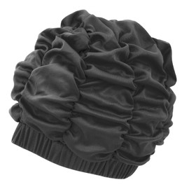 Aqua Speed Women's Swimming Cap, Retro Swimming Cap, Swimming Cap, Black Swimming Cap, Shower Cap, Women, Bathing Hat, Water Aerobics, Pool, Polyester, Black, Shower Cap