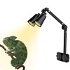 LURMMUE Dual Reptile Lamp Stand with Suction Cups, Adjustable Bracket