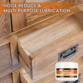 6OZ Wood Lubricant, Multi-Purpose Lubricant Grease for Home Use,Restore & Maintain Wooden Slide,Loosen Drawer Slide,Drawers, Doors, Hinges,Eliminate Sticking & Noise