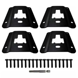 F-LptStor Tie Down Anchors Plates, Truck Bed Cargo Tie Down Brackets Compatible with 2015-2025 Ford F150 F250 F350 and Raptor SuperDuty; 2022-2025 F-150 Lightning Replace for 4 Pack FL3Z99000A64B.
