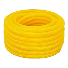 3/4 in. x 100 ft Shurtek® Flexible Corrugated Yellow HDPE Non Split Tubing Wire Loom
