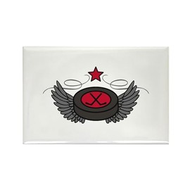 CafePress Winged Puck Magnets Rectangle Magnet, 2"x3" Refrigerator Magnet (10 pack)
