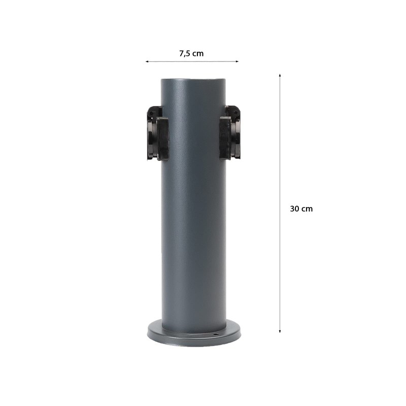 Grafner Stainless Steel Design Garden Socket with 2 Sockets, 3600