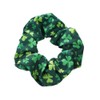 St.Patrick's Day Hair Scrunchies,Green Shamrock Ponytail Holders Green Clover Hair