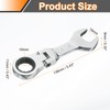 HARFINGTON Flex-Head Ratcheting Combination Wrench 19mm Metric 72-Teeth CR-V Steel