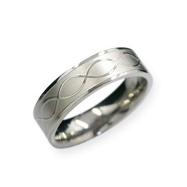 Titanium "Infinity Knot" Wedding band or Promise ring ~ Sz 4.5