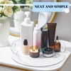 Menkxi 2 Pcs 12 Inch Acrylic Round Tray with Handles