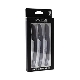 Pacinos Derma Blades Para Hombres: Navaja De Precisión Para El Cuidado De La Barba, Exfoliante Y Con Hojas 100% De Acero Inoxidable.