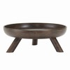 Melrose Bowl with Legs, 7.75-inch Diameter, Rustic Decorative Tableware, Metal,