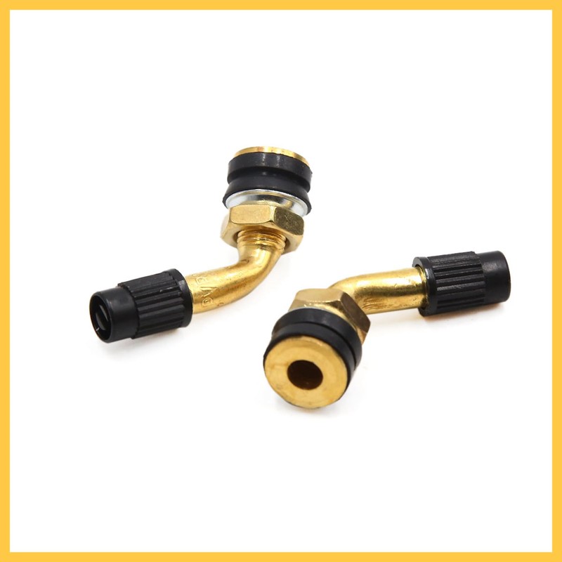 REPAIROCK Brass Angled Tubeless Tire Valve Stem 3pcs for Moped