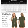 SWOMOG Womens Pajamas Set Button Down Soft Short Sleeve Sleepwear