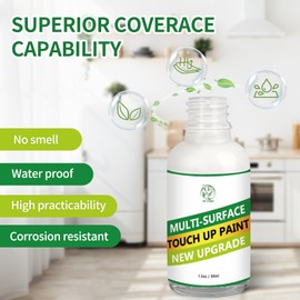 White Touch Up Paint - Shake Well Before Use, Bath, Door, Cabinet, Furniture, Wood, Tile, Enamel Wall