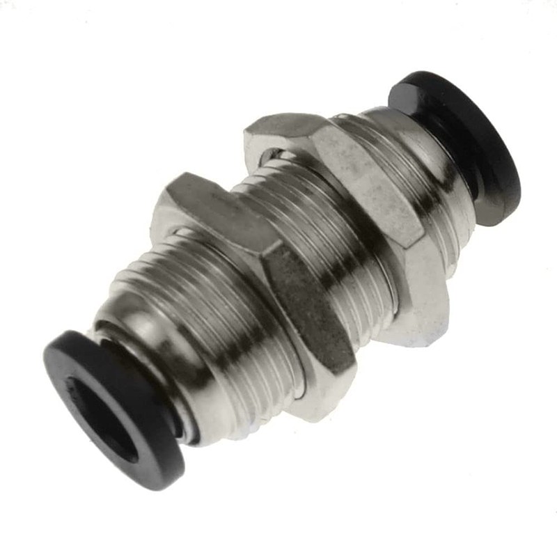 Jienk 5Pcs Bulkhead Union 3/8" x 3/8" Tube OD Push