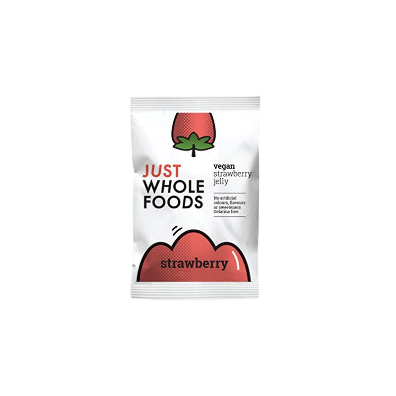 3xJust Wholefoods Organic Strawbry Real Fruit Flavoured Jelly Crystals 85g