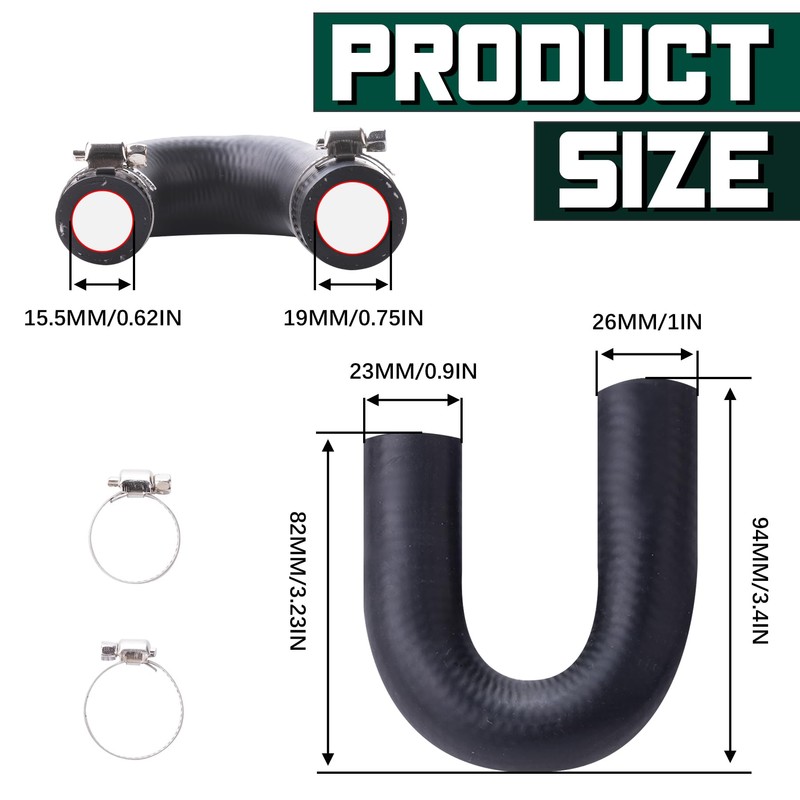 MRELC LS Heater Core Bypass Hose Crossover Coolant Hose 5/8"