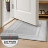 Bulijojo Linen Dirt Trapper Door Mat, 17"x30" Non Slip Entryway