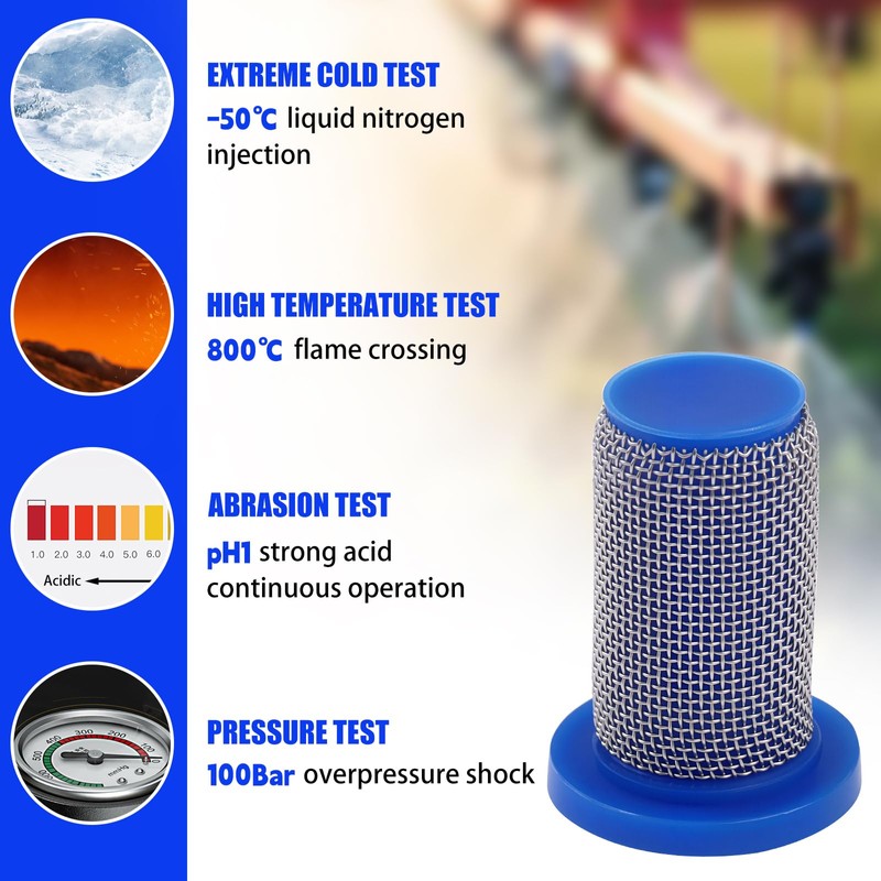 8079-PP-50 Sprayer Tip Strainer, 50 Mesh Stainless Steel Spray Nozzle