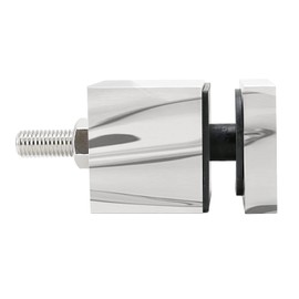 Stainless Steel 316 Grade 2" x 2" Heavy Duty Staircase Glass Railing Square Standoff Base and Cap for Concrete Wall Mirror Finish 1 Pcs (SO-050SQ-TR-M Threaded Rod)