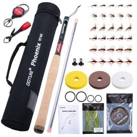 Goture Tenkara Fishing Rod Kit with Rod Tube, Telescopic Fly Fishing Rod 12FT, Cork Handle, Tenkara Starter Full Rod Kit, Boxed Gift Set